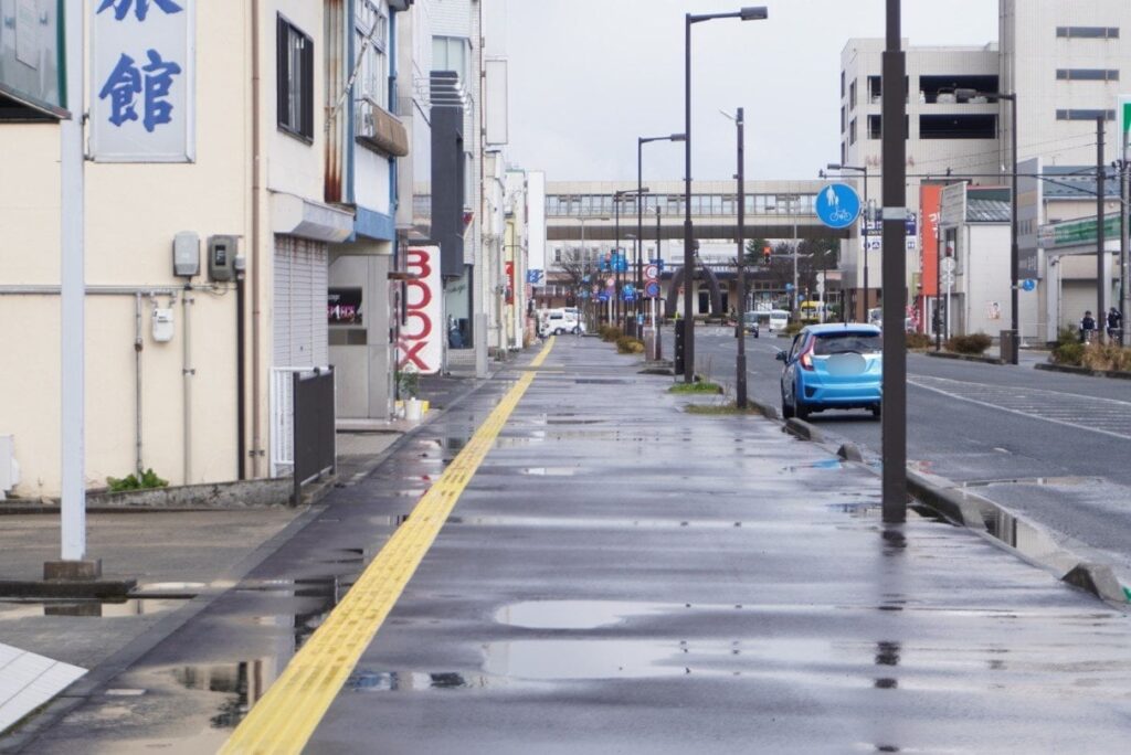 鶴岡駅前通りなにかが変わっている…。