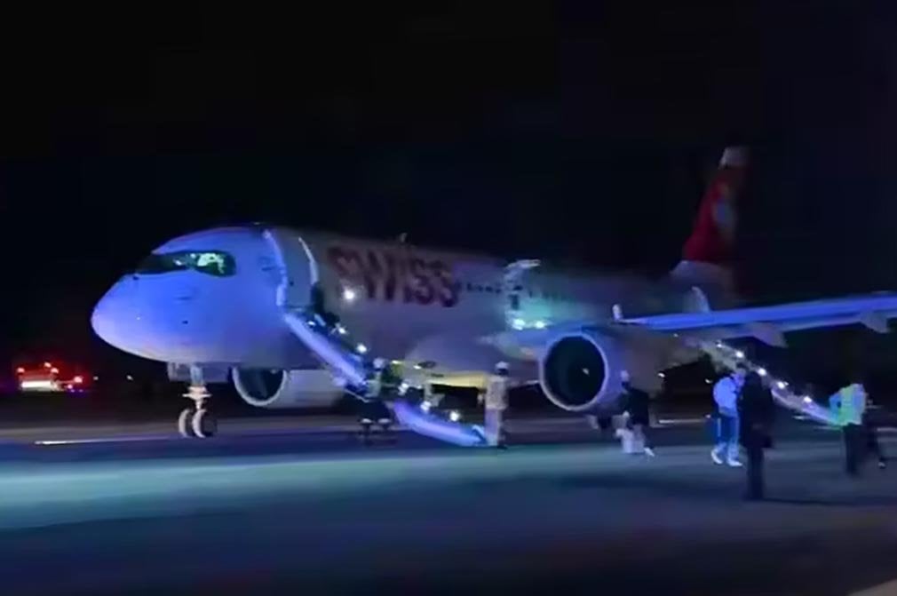 スイス国際航空緊急着陸便の客室乗務員が死亡