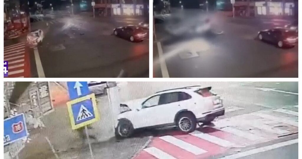ボルシャでパトカーがポルシェに衝突され、3人の警察官が病院に到着した。犯人の運転手（22歳）を拘留