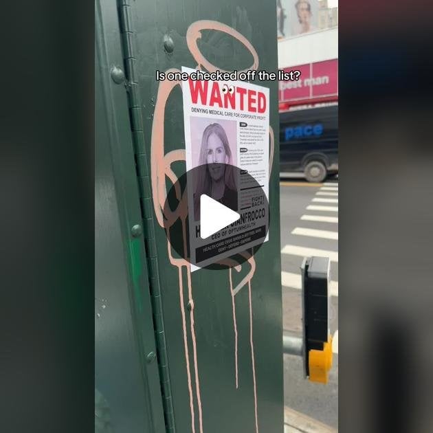 ニューヨーク 保険会社CEOらの"WANTED"ポスターが貼り出されてしまう