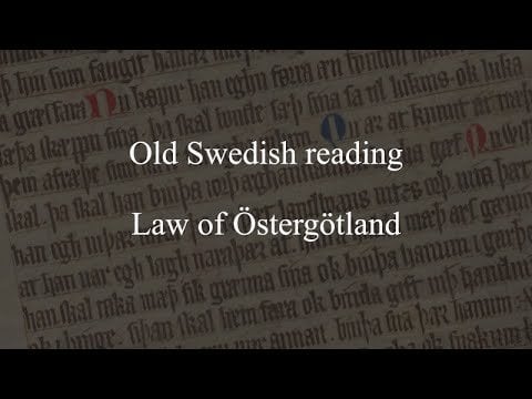古いスウェーデン語、アイスランド人のあなた方は理解できますか？
