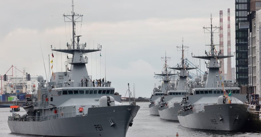 アイルランド海軍艦艇は武器部隊として非武装で配備され、技術者は1名になる可能性がある