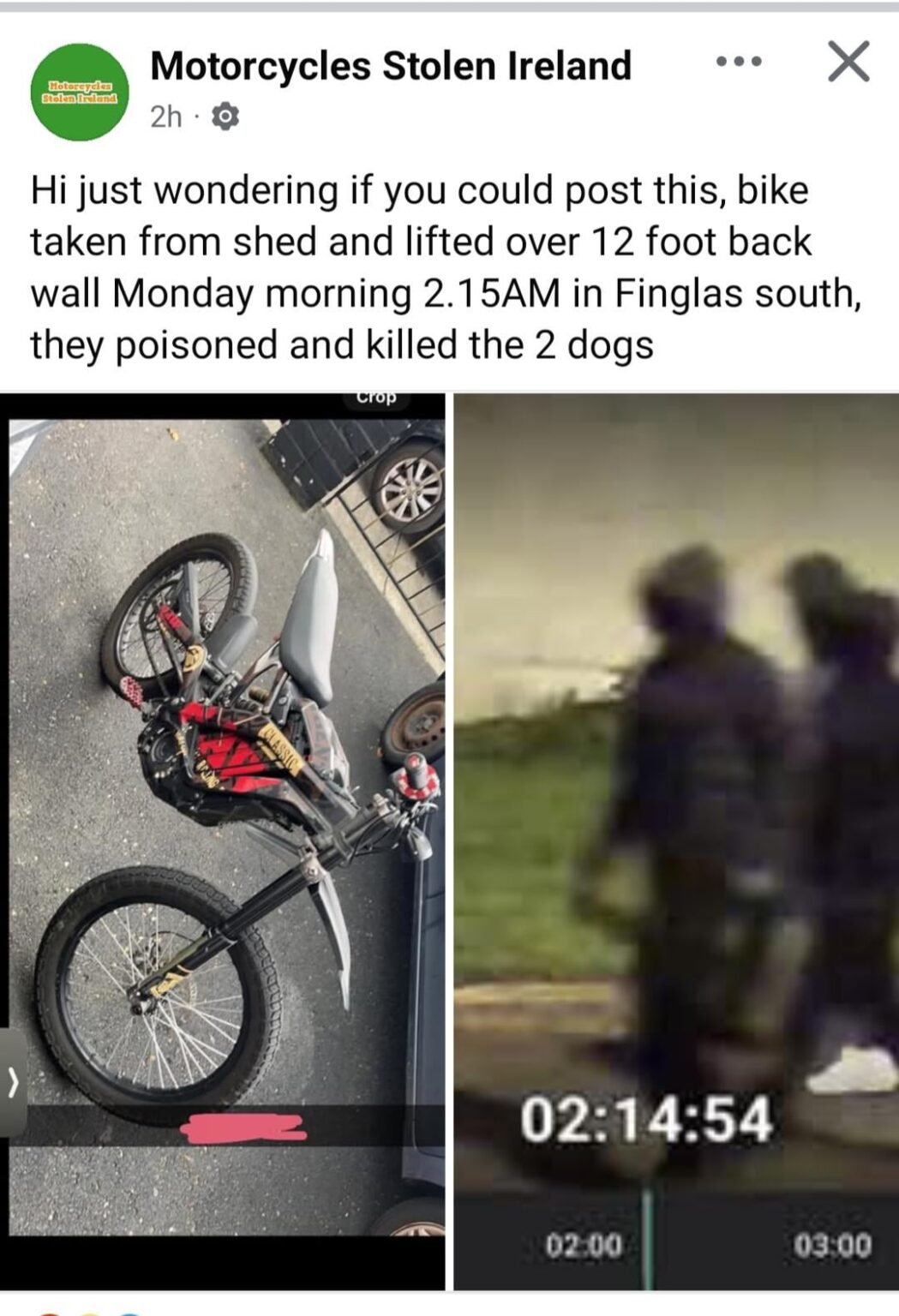 まさにワイルド！バイクのせいで犬2匹が毒殺される