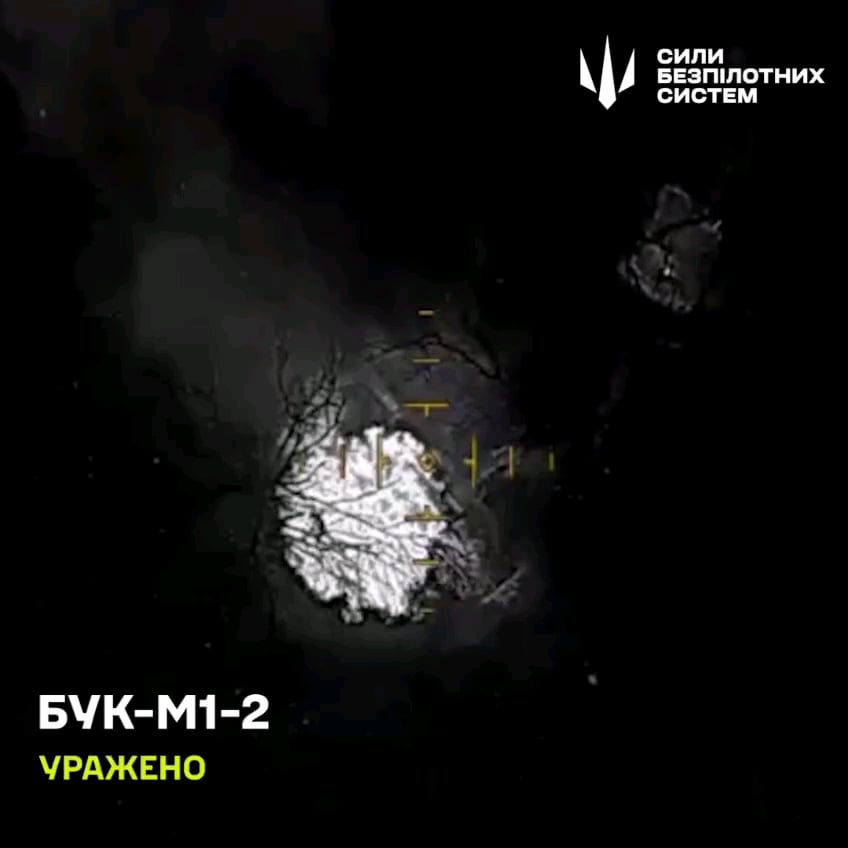ザポリージャ地域でロシアのBuk-M1-2対空ミサイルシステムの強力な爆発が第412無人システム連隊によって破壊された