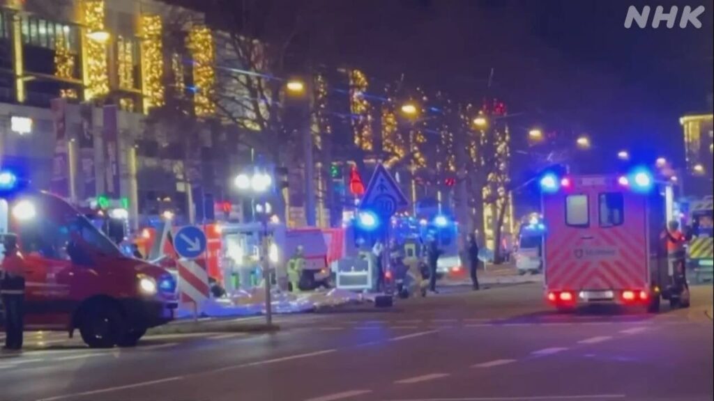 ドイツ クリスマスマーケットに車突っ込む 2人死亡 60人けが