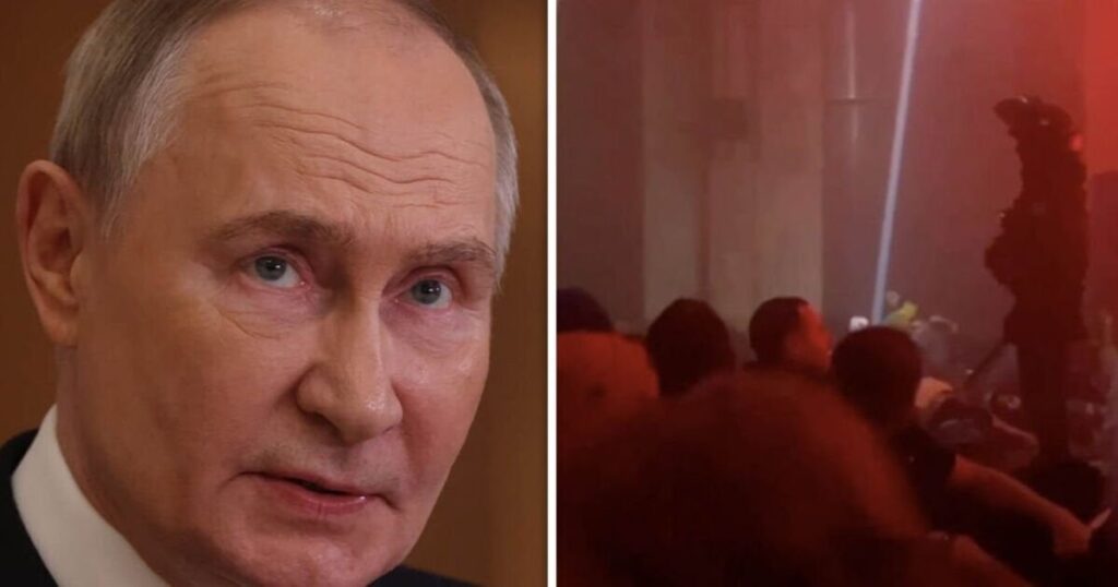 ナイトクラブにいたロシア人がプーチン大統領のために一斉検挙され徴兵される様子を映すぞっとするビデオ