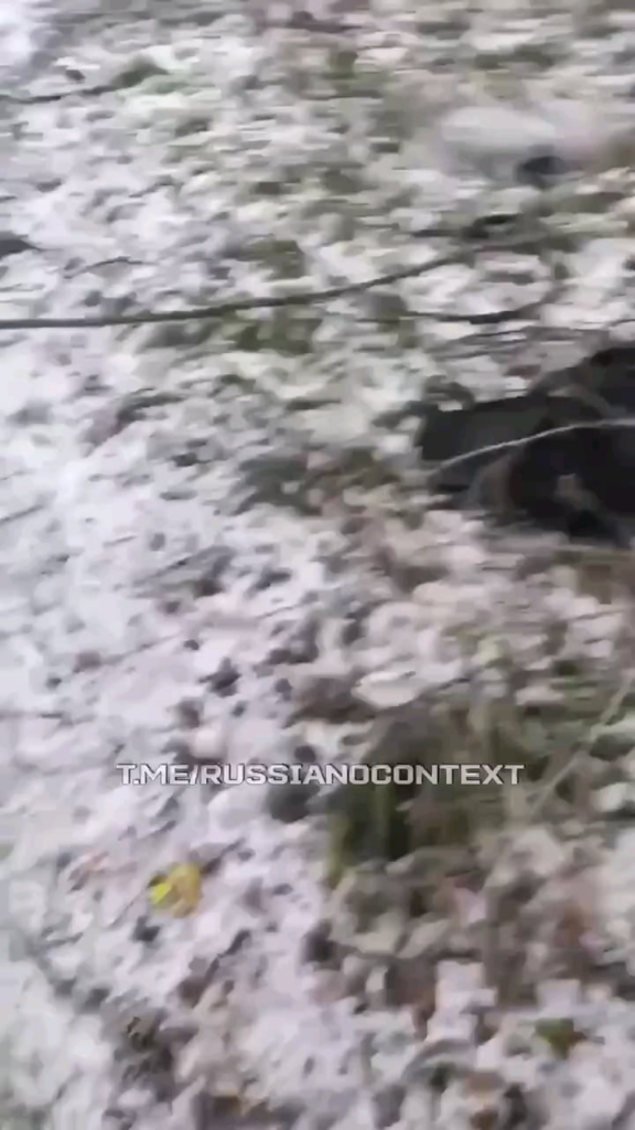 [Graphic] ウクライナの攻撃で引き裂かれたロシア侵略者。切断された足や他の体の部分が周囲に散らばっています。ロシア人らによると、そこで計５人の同志が殺害されたという。
