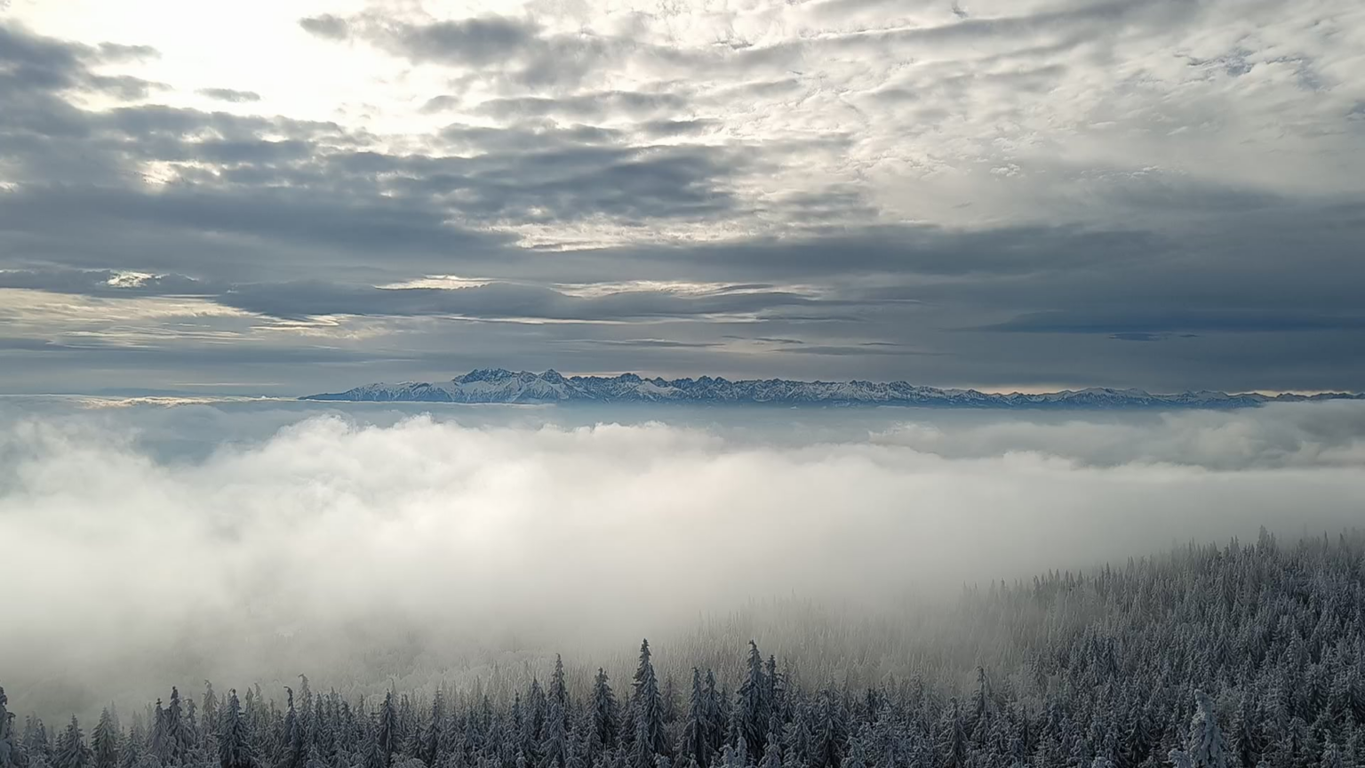 ゴルチ山脈の塔から見たタトラ山脈