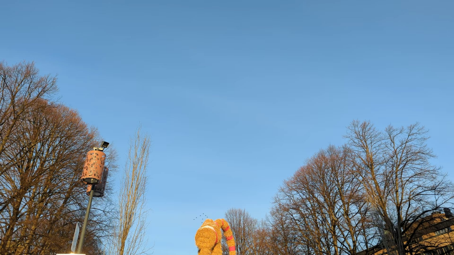 イェブレボッケン上空のクリスマスツリー飛行