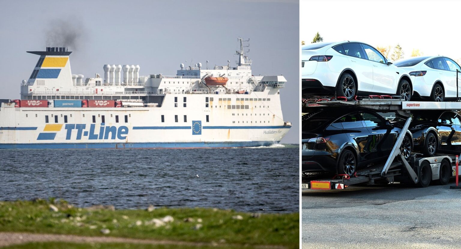 ここでは、封鎖にもかかわらず、テスラの車が港に流れ込んでいます