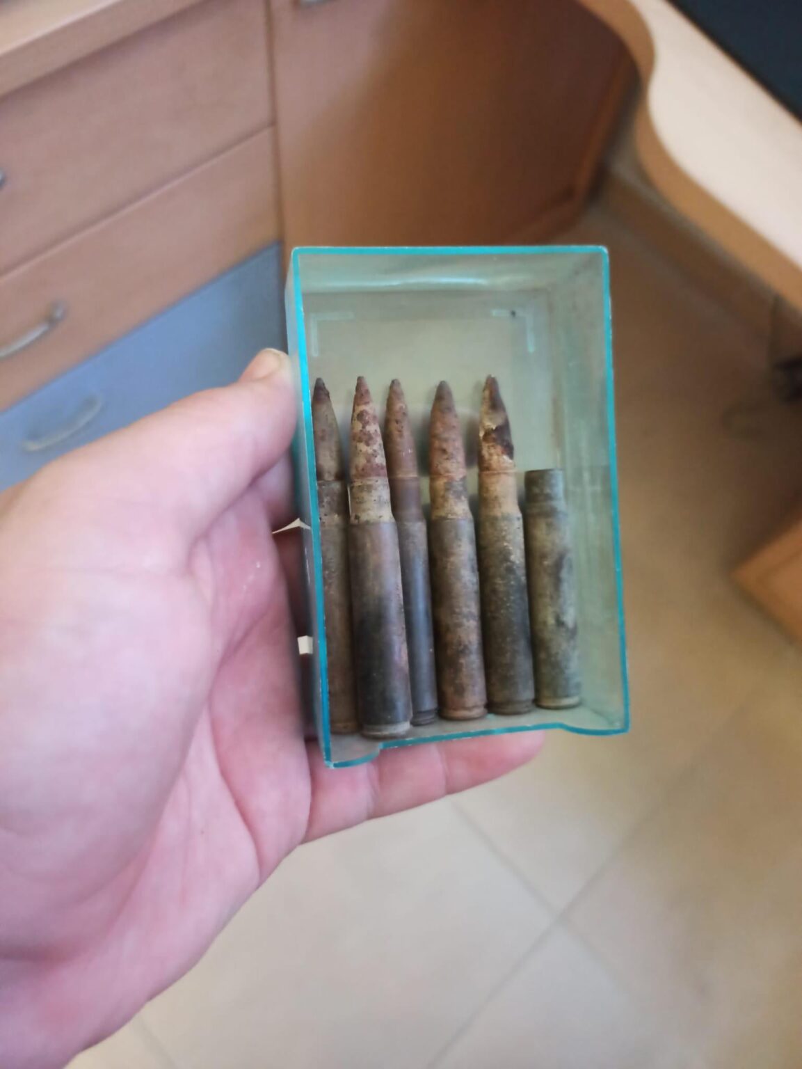 リェイダ北のブーモール山脈で発見された内戦の実弾