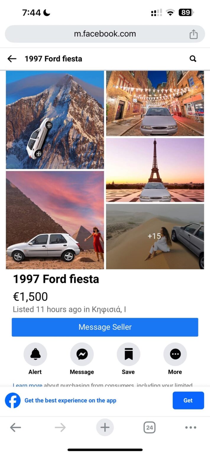 ギリシャの Facebook マーケットプレイス