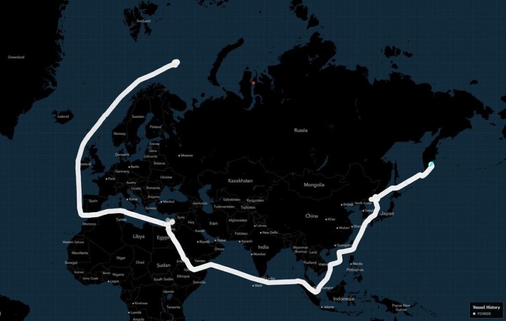 制裁を受けたロシアのLNG船、4か月にわたる買い手探しに失敗：ある船舶は、世界中で4か月にわたる米国の制限を回避する意欲のある買い手を見つけることができず、燃料を国の極東の貯蔵所に降ろしているようだ旅。