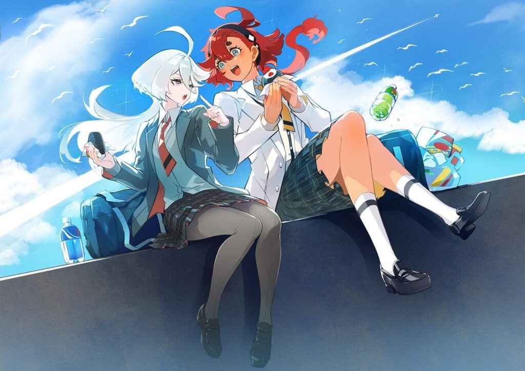 『ガンダム 水星の魔女』スピンオフ漫画『青春フロンティア』2025年春に連載開始。“近未来の日本”を舞台に女子高生のスレッタやミオリネの物語を描くパラレル作品 | ゲーム・エンタメ最新情報のファミ通.com