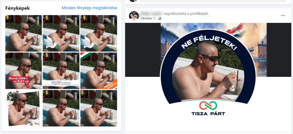 Facebook プロフィール写真の進化 Fidesz >> Tisza