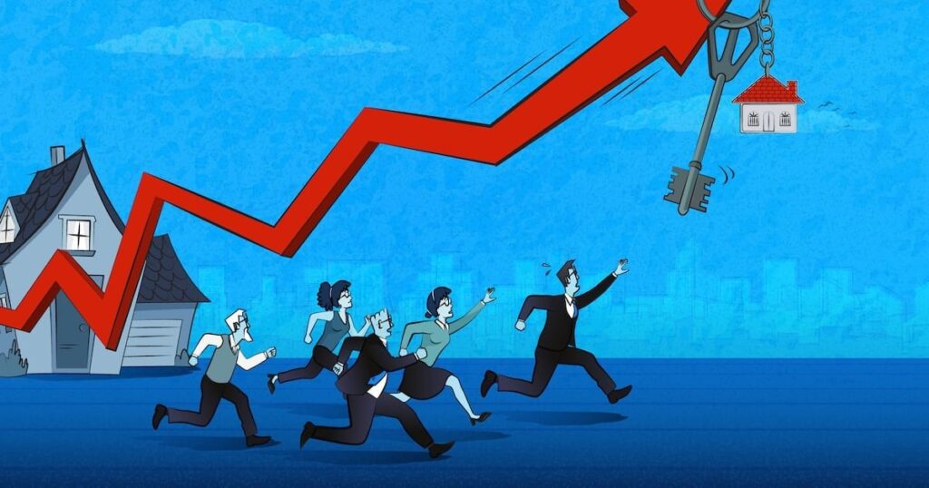 初めての購入者が住宅に支払う典型的な価格は5年前と比べて8万8,000ユーロ上昇