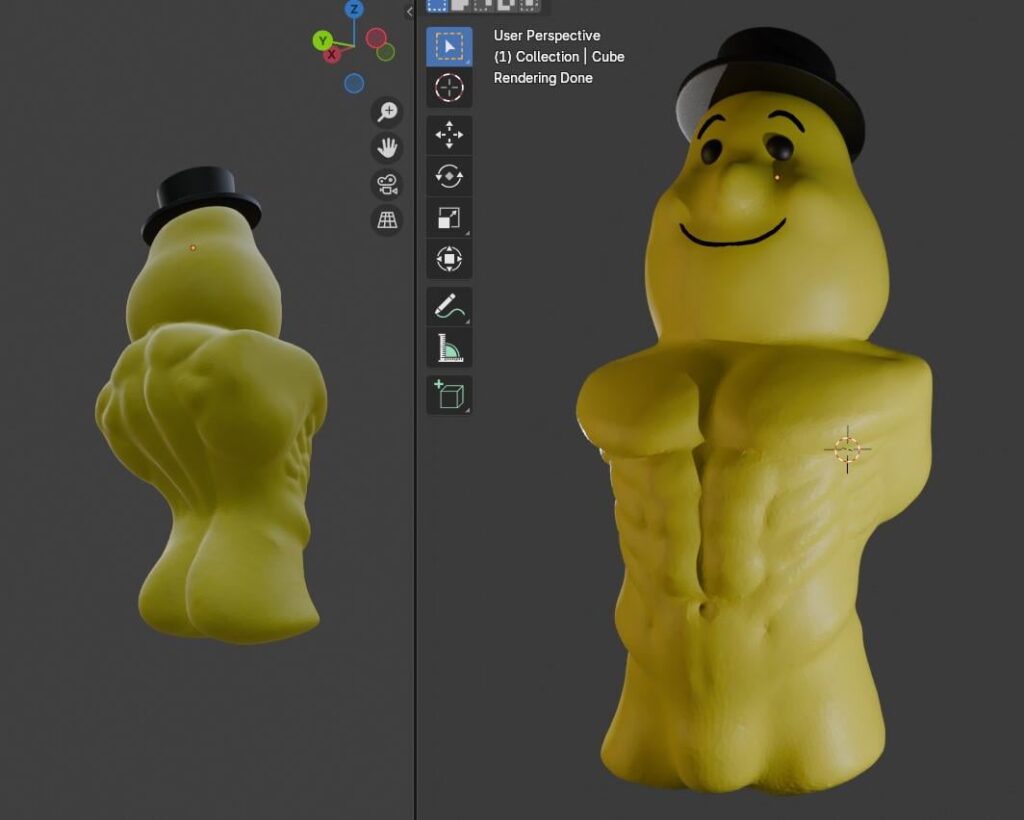 タイトー氏に巨大な大きなお尻を与えるために 3D を学ぶ