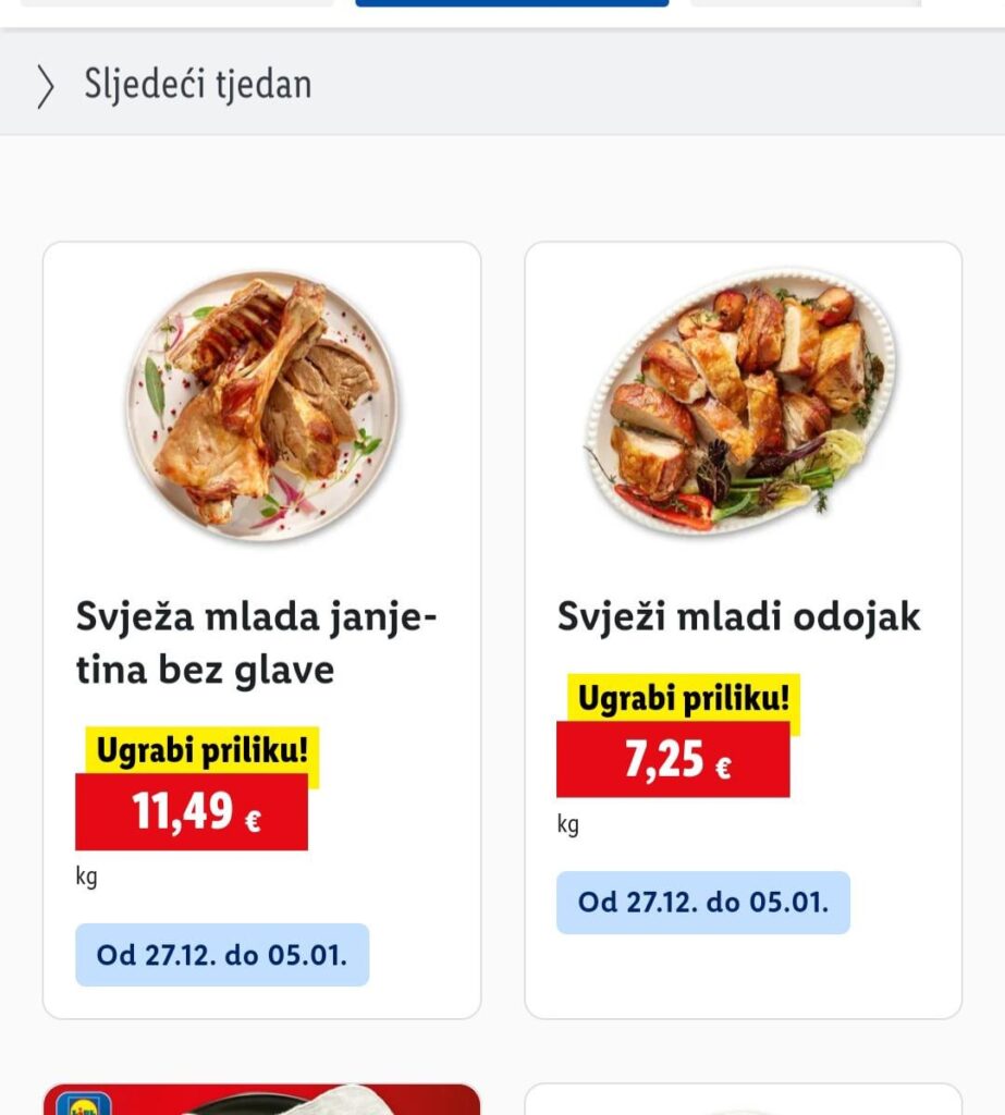 Lidl は、ローストした肉の写真を使用して生肉を宣伝することを許可されますか?