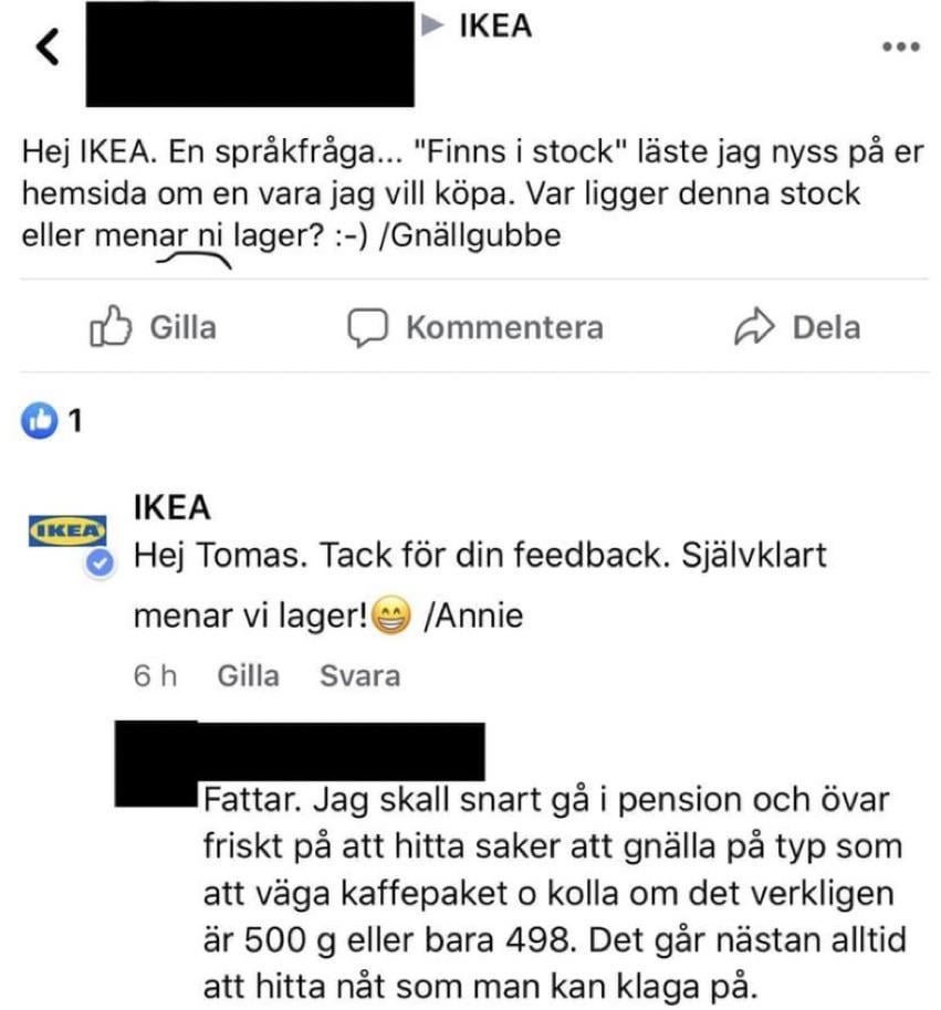 「在庫あり」「フィードバックありがとうございます」 コーヒーパックの重さを量るスウェーデン人で不機嫌そうな老人トーマスがいるIKEA！