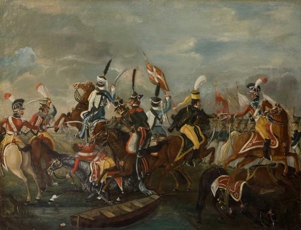ボルンホフトの戦いは、1813 年 12 月 7 日、現在のドイツ北部シュレースヴィヒ ホルシュタイン州にある小さな町ボルンホフト郊外で、スウェーデン騎兵隊とデンマーク軍の間で起こりました。この戦いは、スウェーデンとデンマークが戦闘で衝突した最後である。