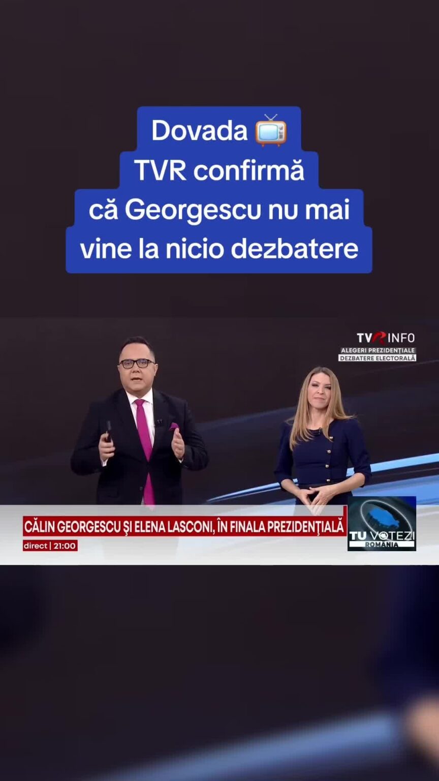 カリン・ジョルジェスク、ルーマニアのテレビ討論会を拒否