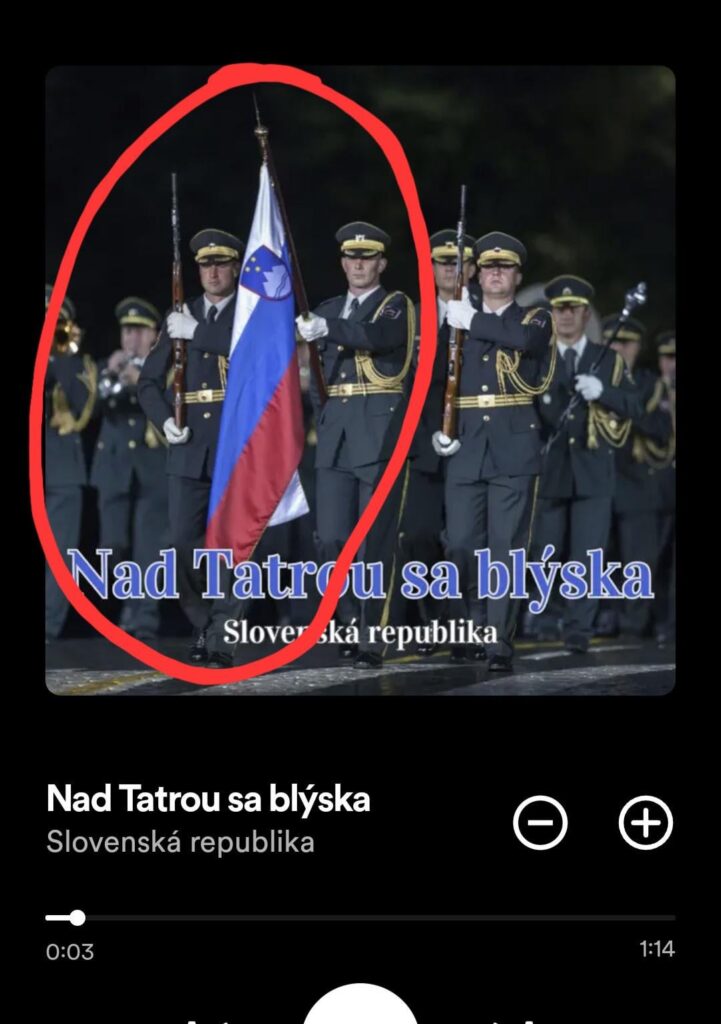 その間Spotifyで（スロバキア国歌）