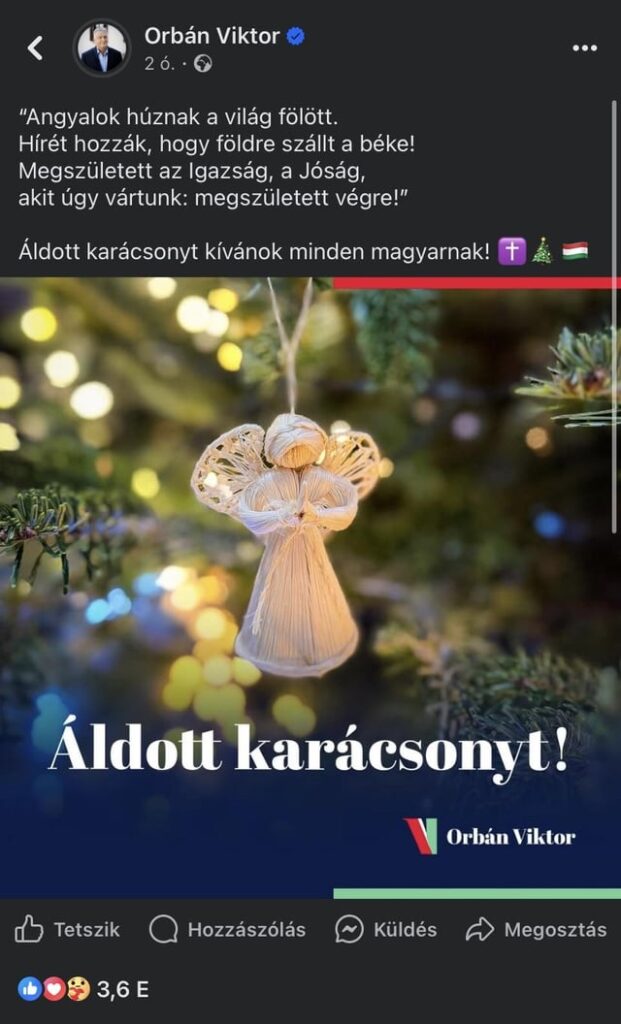 オルバン氏のクリスマス投稿は、ベトナムの賃貸希望者からもプッシュされている。