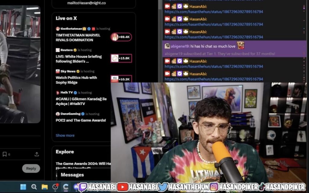 TwitchストリーマーHasanabiは今日リトアニアのシャツを着ています