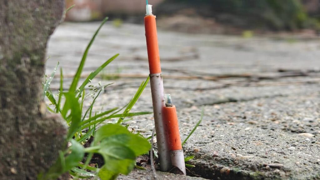 ガラス繊維の刃が歩道から消えるまでに数か月かかることも多い