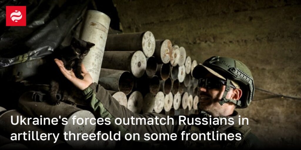 ウクライナ軍は一部の前線で砲兵力でロシア軍を3倍上回っている