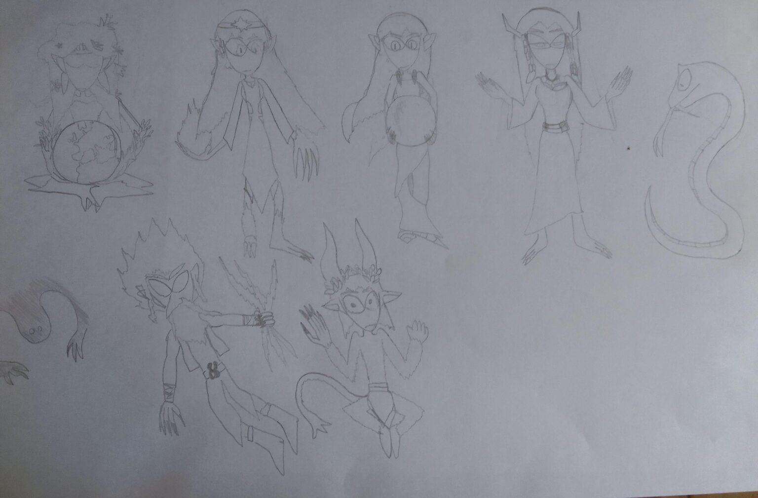 数年前に描いたバスク神話の神々