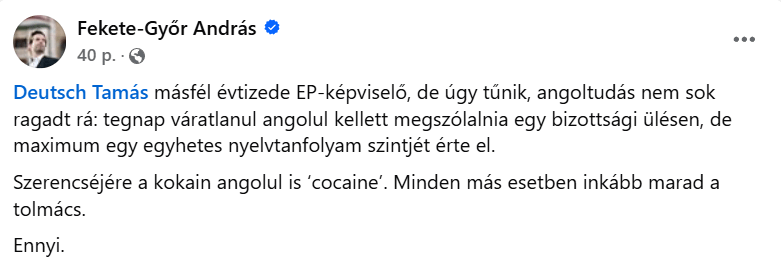 Black-GyőR：幸いなことに、英語のコカインはコカインです