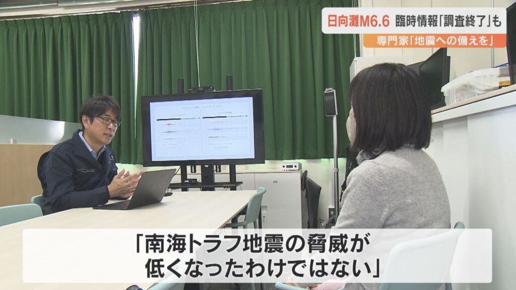 日向灘地震の調査終了 大分大学・鶴成悦久センター長 「南海トラフ地震の脅威が低くなったわけではない」 日向灘地震の調査終了 大分大学・鶴成悦久センター長 「南海トラフ地震の脅威が低くなったわけではない」
