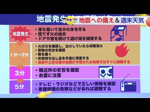「地震への備え」気象予報士が解説 緊急地震速報のしくみも【佐賀県】 (25/01/17 18:40)