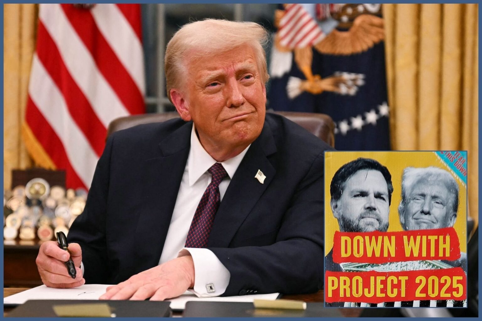 トランプ大統領の大統領令のほとんどは、以前はこの議題を「極めて極端なもの」と呼んでいたにもかかわらず、プロジェクト2025から直接のものである