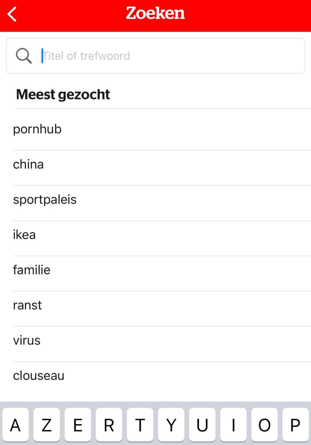 HLN で最も検索された用語