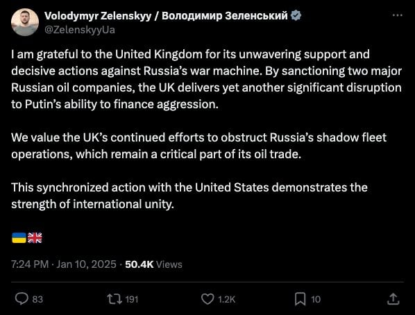 英国がロシアの石油会社を制裁、侵略に資金提供するプーチン大統領の能力を混乱させる