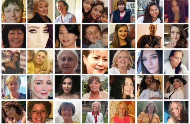 暴力で失われた：過去5年間にアイルランドで殺された37人の女性
