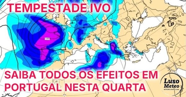 今週の水曜日にポルトガルで名付けられた新しい嵐...（IVO） - 風、雨、雪、強い海事の動揺