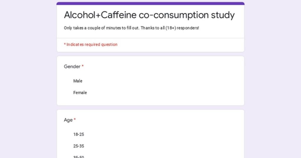 アルコール+カフェインに関する調査