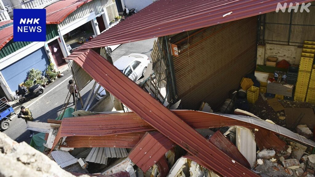 台湾南部でM6.4の地震 震度6弱観測 27人けが その後も地震続く