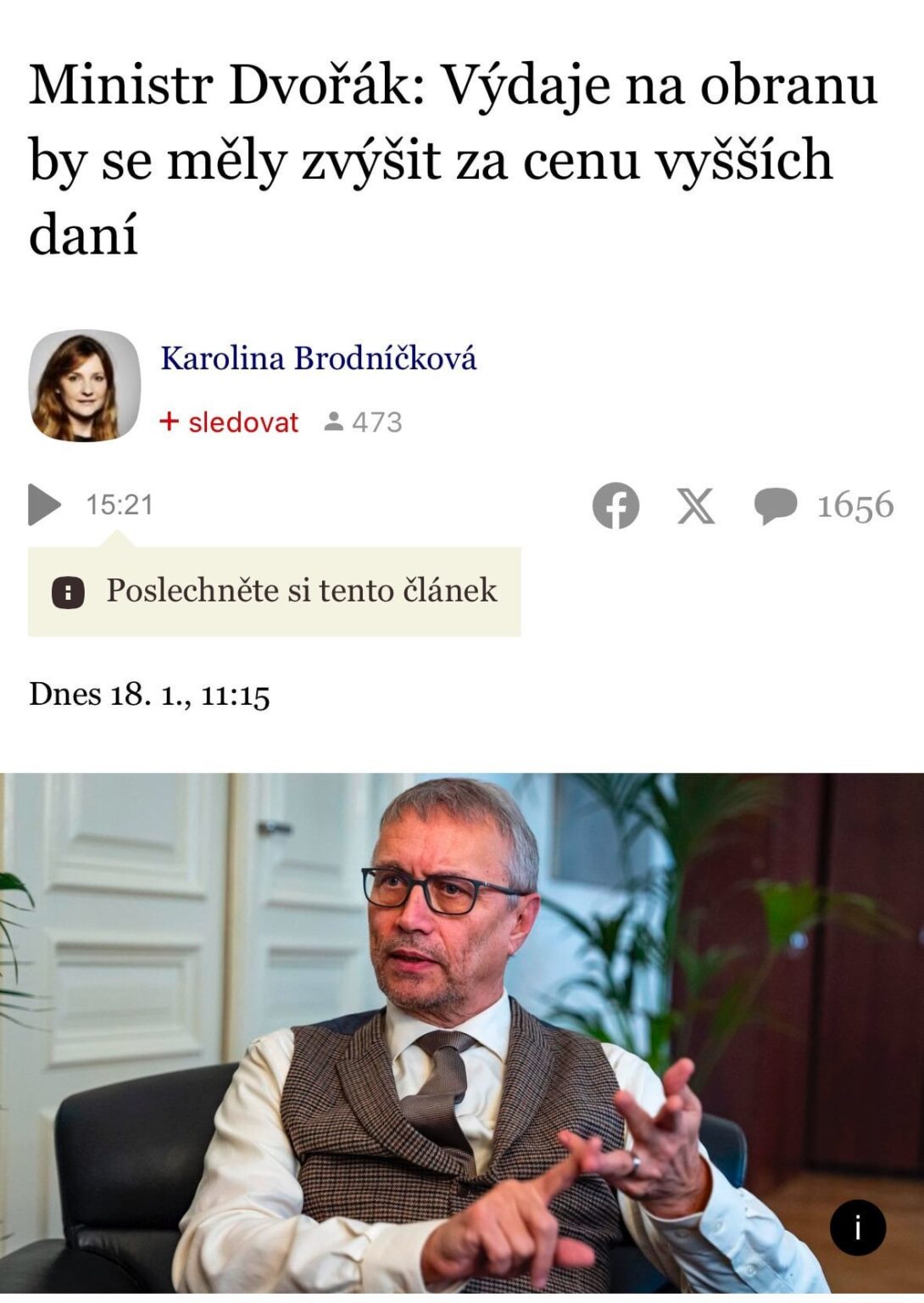 ドヴォルザーク (STAN) は私たちの投資からの利益を望んでいた