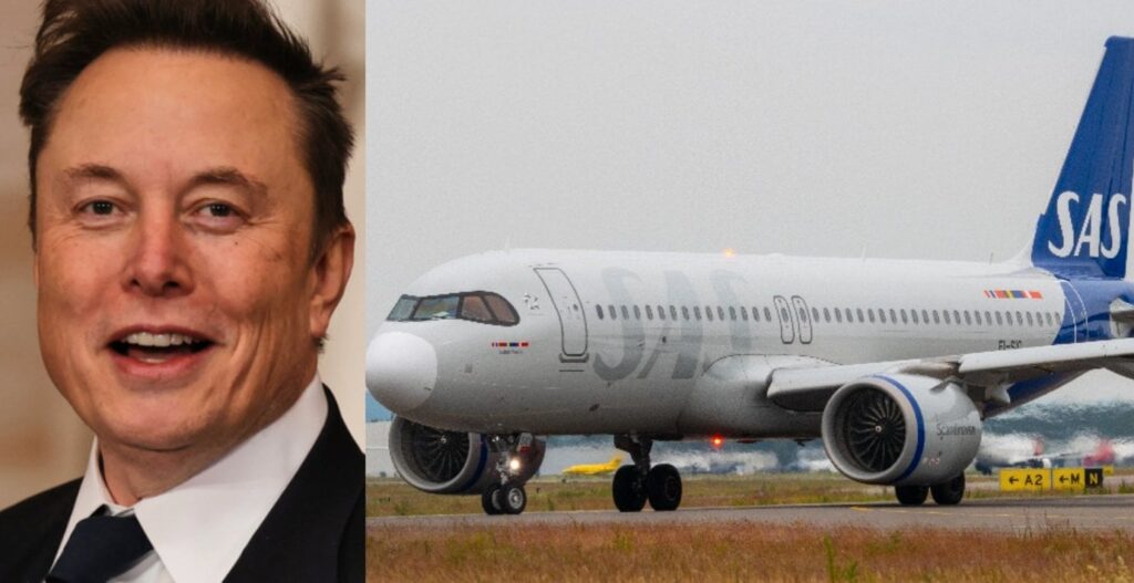 SASは、航空機をマスクのスターリンクと接続します