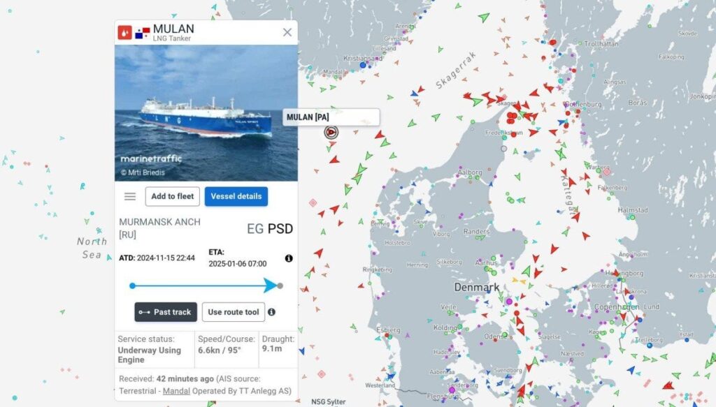 認可された影の艦隊ガス運搬船がノルウェーの石油プラットフォーム間をジグザグに航行