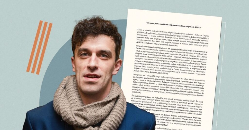 Osijekの学生は、彼が電報について書いた有名な俳優との痛みを伴うケースのために通りに出かけます Osijekの学生は、彼が電報について書いた有名な俳優との痛みを伴うケースのために通りに出かけます