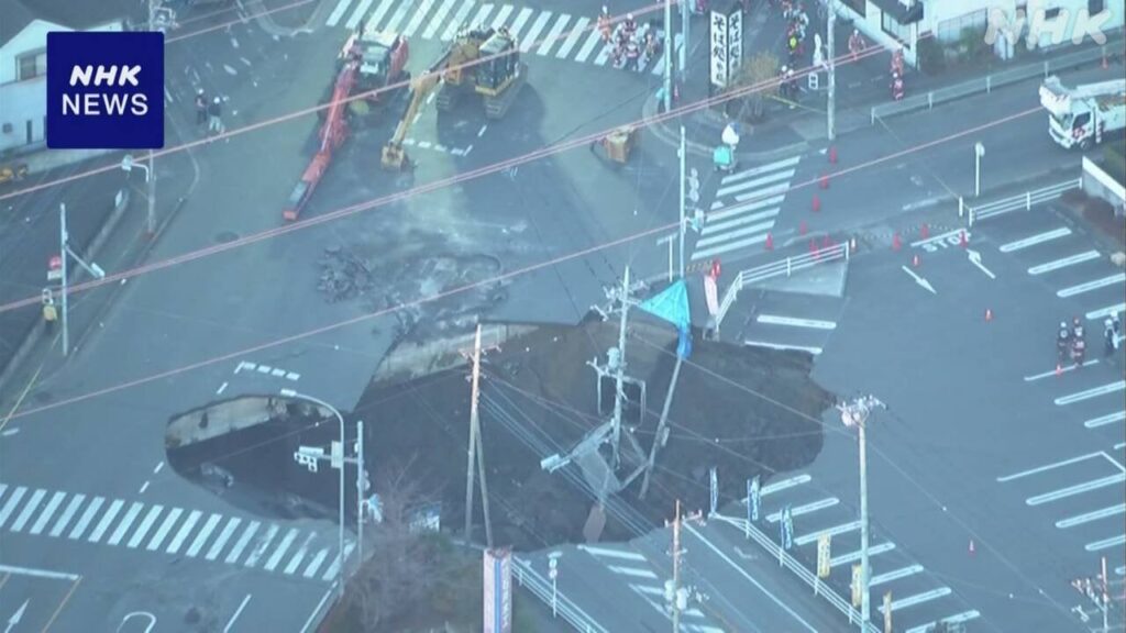 埼玉 八潮 道路陥没 発生から3日目 汚水の緊急放流を開始