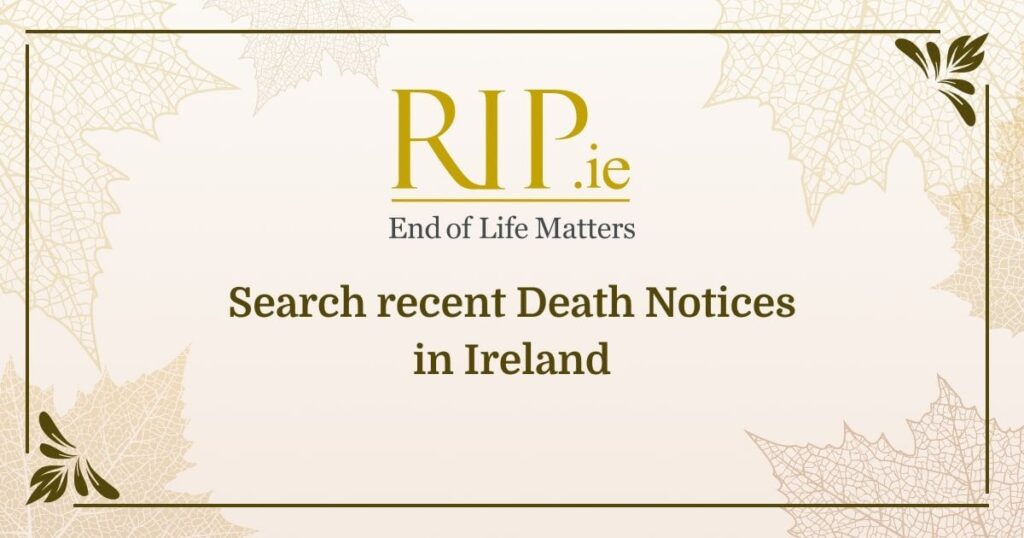 RIP.ie にはインスタント アラートが追加され、死亡についてさらに迅速に知ることができます。