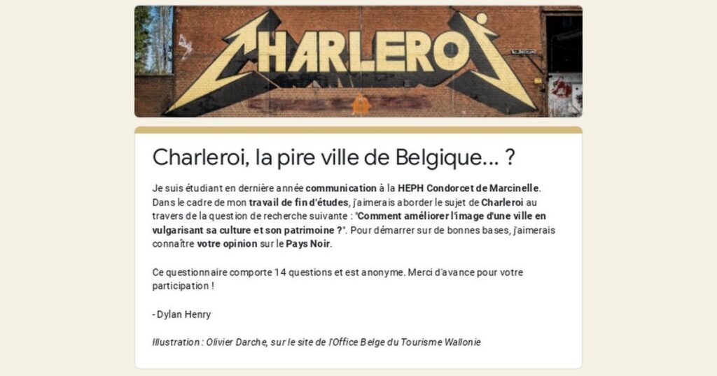 [FRENCH] シャルルロワに関するアンケート