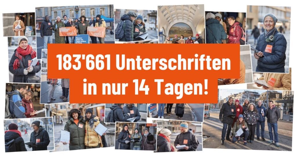ボランティアが 14 日間で 183,661 の署名を集める |プレスリリース Konzernveranttwortungsinitiative