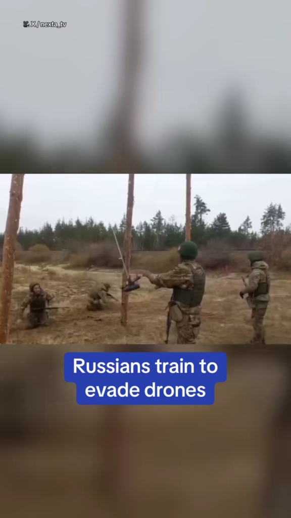 ロシア人はドローンを回避する訓練を受けている。